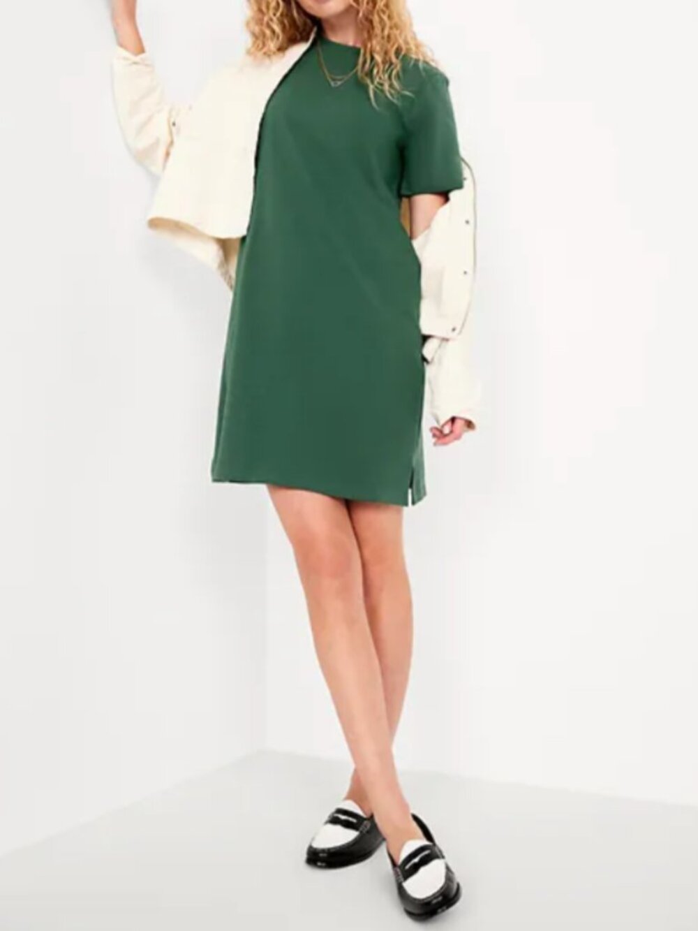 New Old Navy T shirt dress green size XS